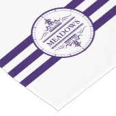 Monogram Nautical Elegant Navy Blue Table Runner Korte Tafelloper (Hoek)