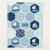 Monogram Nautical Modern Boat Blue Planner (Voorkant)