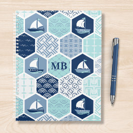 Monogram Nautical Modern Boat Blue Planner