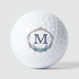 Monogram Nautilus Huwelijksgunst Zeeschelp Krans  Golfballen