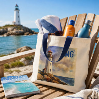 Monogram Nautilus Vuurtoren Tote Bag