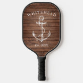Monogram Nautilusanker Bruin Hout Pickleball Paddle (Voorkant)