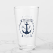 Monogram Nautilusanker  Glas (Achterkant)