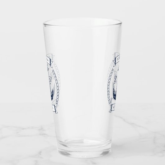 Monogram Nautilusanker  Glas (Rechts)