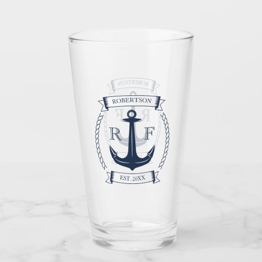 Monogram Nautilusanker  Glas (Voorkant)