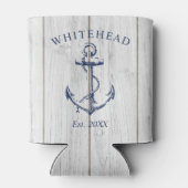 Monogram Nautilusanker Witte Hout Blikjeskoeler (Achterkant)