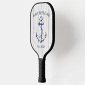Monogram Nautilusanker Witte Hout Pickleball Paddle (Links)