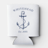 Monogram nautisch anker wit blikjeskoeler (Achterkant)
