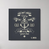 Monogram. Nautisch. Life Quote. Canvas Afdruk (Voorkant)