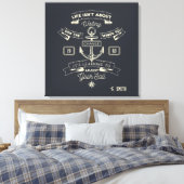 Monogram. Nautisch. Life Quote. Canvas Afdruk (Insitu (Slaapkamer))