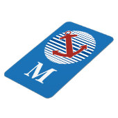 Monogram nautische anker cruise cabine deur marker magneet (Linkerzijde)