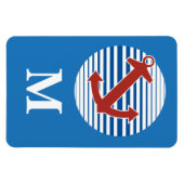 Monogram nautische anker cruise cabine deur marker magneet (Horizontaal)