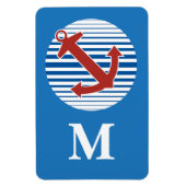 Monogram nautische anker cruise cabine deur marker magneet (Verticaal)
