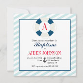 Monogram nautische doop kaart (Voorkant)