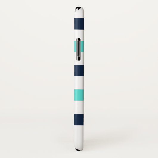 monogram nautische strepen Case-Mate iPhone case (Achterkant / rechts)