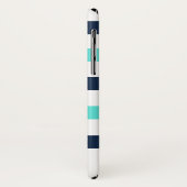 monogram nautische strepen Case-Mate iPhone case (Achterkant/links)