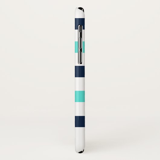 monogram nautische strepen Case-Mate iPhone case (Achterkant/links)