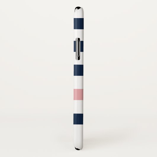 monogram nautische strepen Case-Mate iPhone case (Achterkant / rechts)