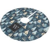 Monogram nautische zeilboot kerstboom rok (Gekanteld)