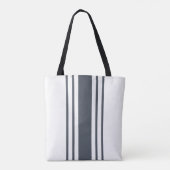 Monogram Navy and White Grainsack Stripe Tote Bag (Achterkant)