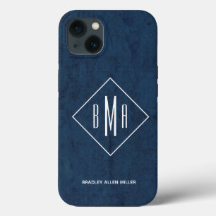 Monogram Navy Blauw Case-Mate iPhone Case