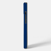 Monogram Navy Blauwe Witte Minimalistische Moderne Case-Mate iPhone Case (Achterkant / Links)