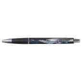 Monogram Navy Blue Agate Gold Pen (Achterkant)