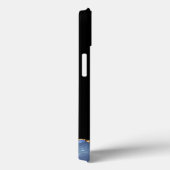 Monogram Navy Blue Glitter Agate Case-Mate iPhone Case (Achterkant / Rechts)