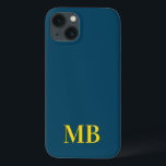 Monogram Navy Blue Minimalist Modern Initiaal Case-Mate iPhone Case<br><div class="desc">Navy Blue Minimalist Modern Initiaal Monogram Case. Creëer uw eigen gepersonaliseerde iPhone Case met de naam van het aangepaste initiaal.</div>