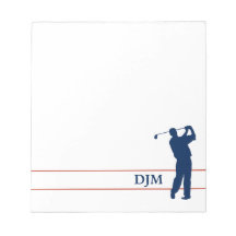 Monogram Navy Blue Silhouette Golfer