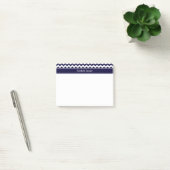 Monogram Navy Blue White Chevron Navy Post-it® Notes (Kantoor)