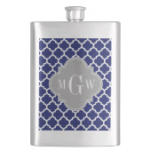 Monogram Navy Blue Whoos Moroccan #5 Gray 3 Initia Flacon (Voorkant)