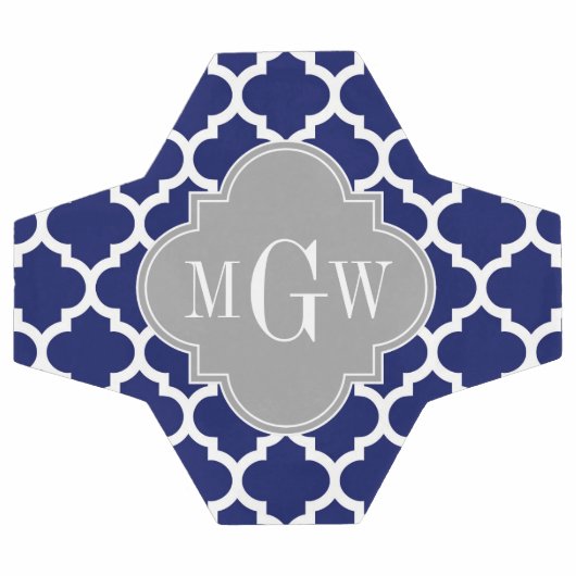 Monogram Navy Blue Whoos Moroccan #5 Gray 3 Initia Voetbal (Enkel)