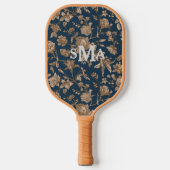 Monogram Navy Chinoisserie Pickleball Paddle (Voorkant)