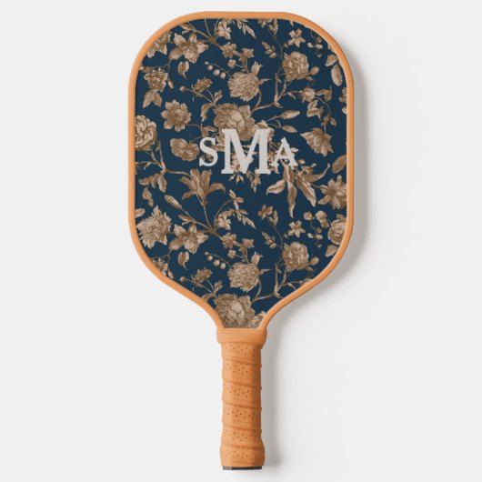 Monogram Navy Chinoisserie Pickleball Paddle (Voorkant)