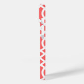 Monogram Navy en Coral Trellis Case-Mate iPhone Case (Achterkant / Links)