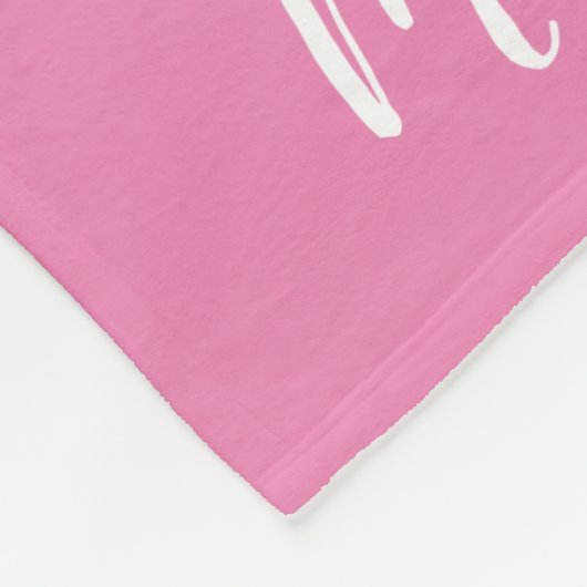 Monogram Navy en Pink Trellis | bewerkbare kleuren Fleece Deken (Hoek)