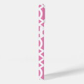 Monogram Navy en Pink Trellis Case-Mate iPhone Case (Achterkant / Rechts)