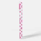 Monogram Navy en Pink Trellis Case-Mate iPhone Case (Achterkant / Links)