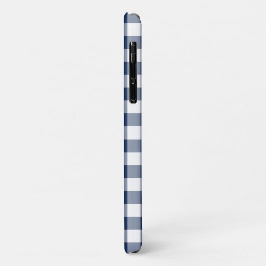 Monogram Navy Gingham Red Quatrefoil Case-Mate iPhone Case (Achterkant/links)