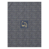 Monogram Navy Goudblad Huwelijksgeschenk voor Huis Tafelkleed (Voorkant)