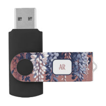 Monogram Navy Roos Wisteria Elegantie