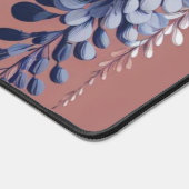 Monogram Navy Roos Wisteria Elegantie Bureaumat (Hoek)