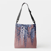 Monogram Navy Roos Wisteria Elegantie Crossbody Tas (Achterkant)