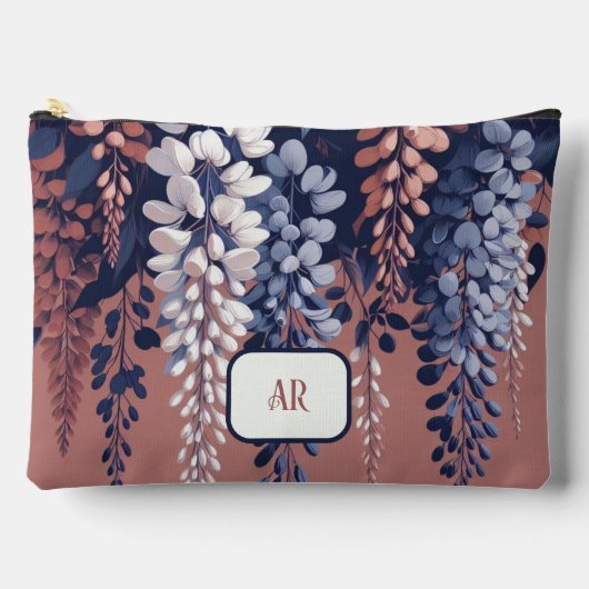 Monogram Navy Roos Wisteria Elegantie Etui (Voorkant)