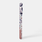 Monogram Navy Roos Wisteria Elegantie iPhone 16 Hoesje (Rechterkant)