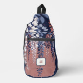 Monogram Navy Roos Wisteria Elegantie Sling Bag (Voorkant)