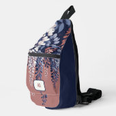 Monogram Navy Roos Wisteria Elegantie Sling Bag (Rechterhoek)