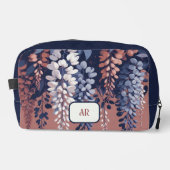 Monogram Navy Roos Wisteria Elegantie Toilettasje (Voorkant)