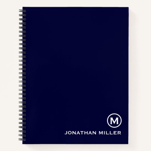 Monogram Navy Spiral-Notitieboek Notitieboek (Voorkant)